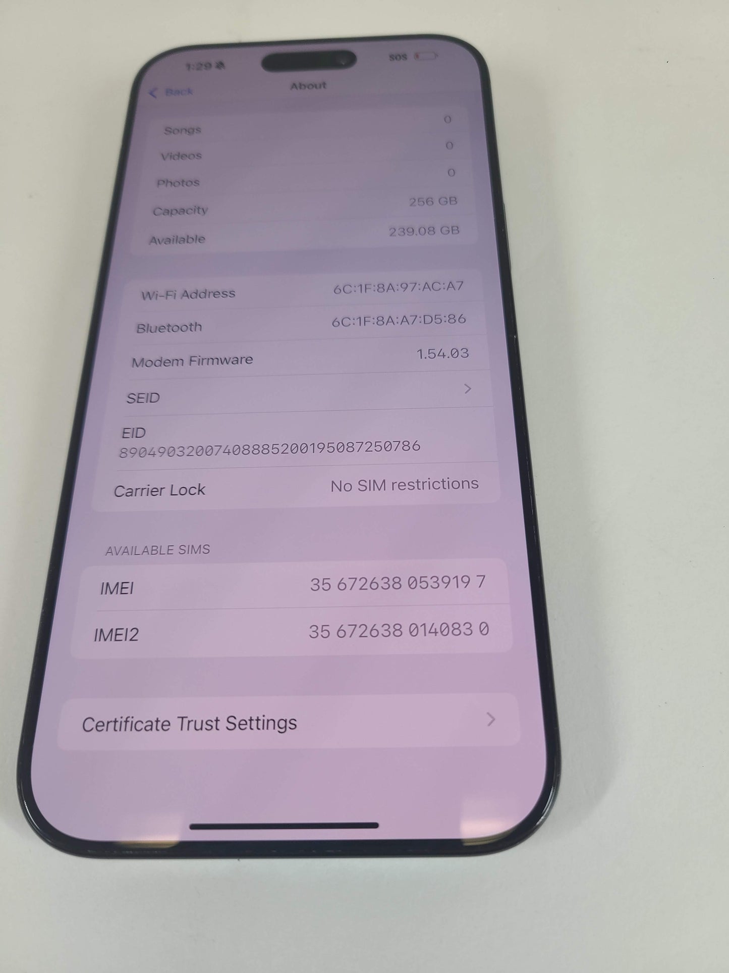 Factory Unlocked Apple iPhone 16 Pro Max 256GB Black Titanium MYW33LL/A