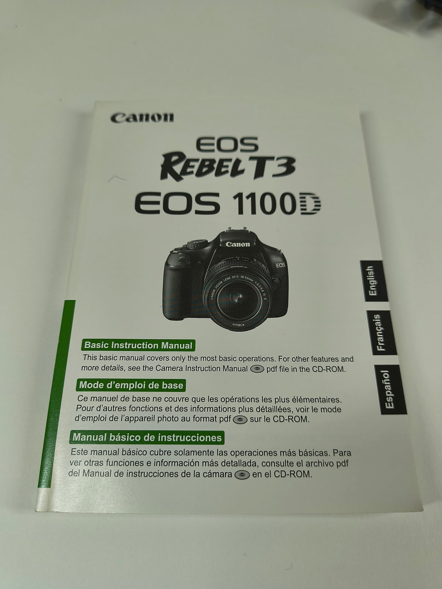 Canon EOS Rebel T3 12.2MP Digital SLR DSLR Camera 100 - 4000 Shutter Count