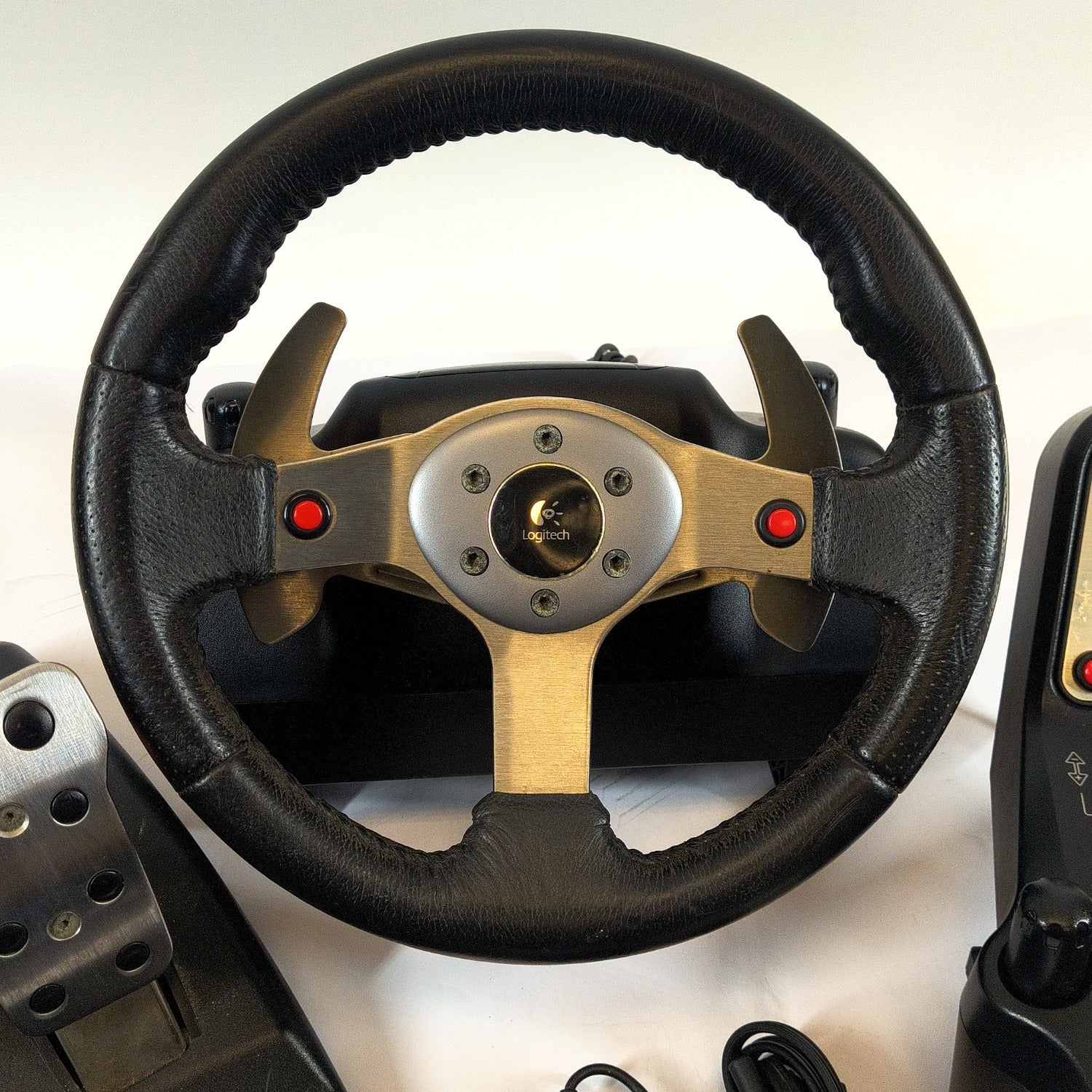 Logitech G25 Racing - Wheel, pedals and gear shift lever set - wired - black, silver