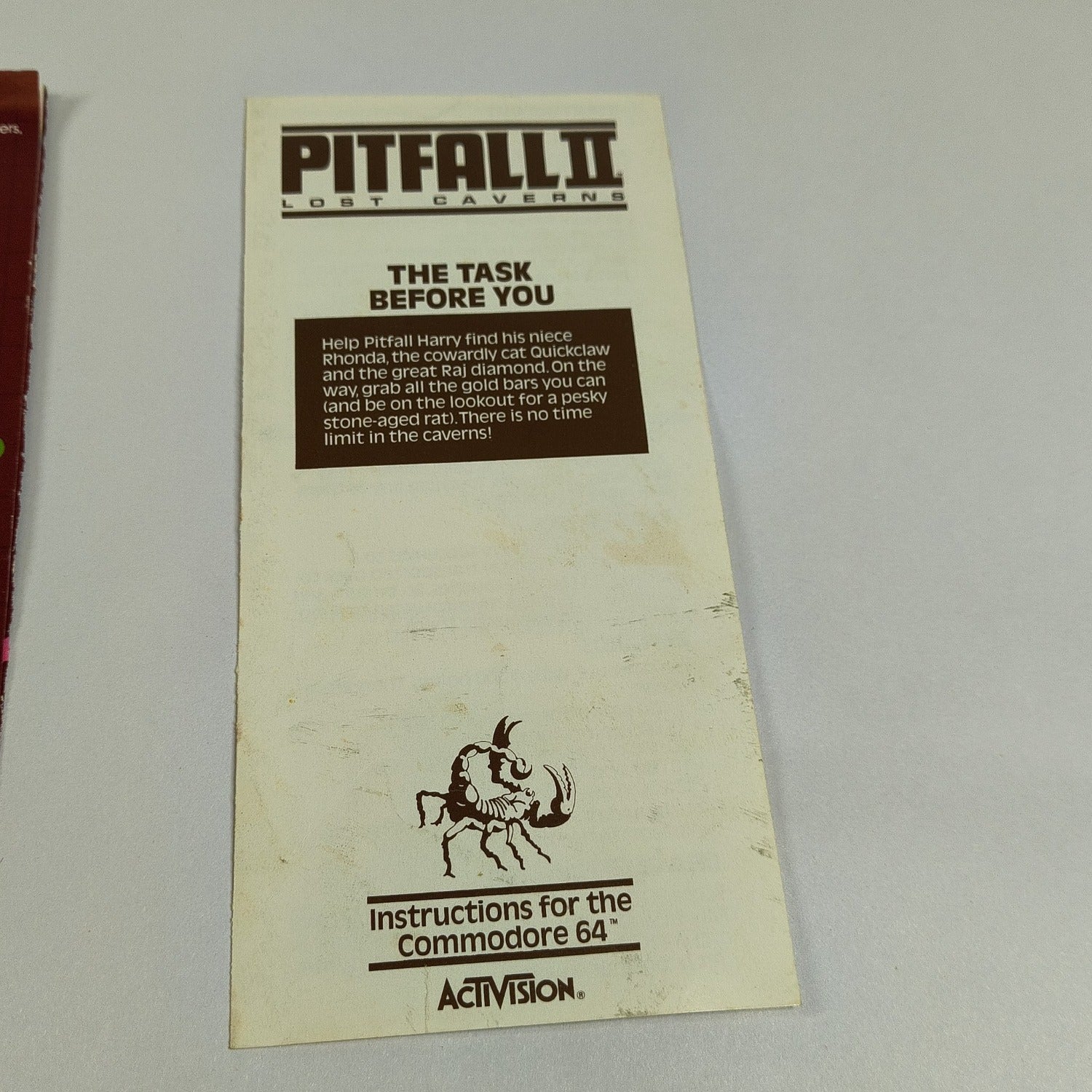 Pitfall II Lost Caverns (Commodore 64, 1984) – PayMore Dayton South