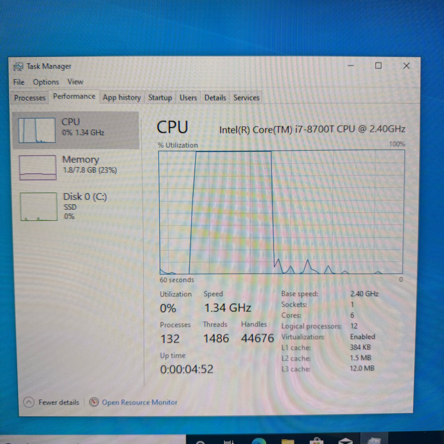 Lenovo ThinkCentre M920x S0B600 Core i7-8700T 8GB RAM 512GB SSD RX 650