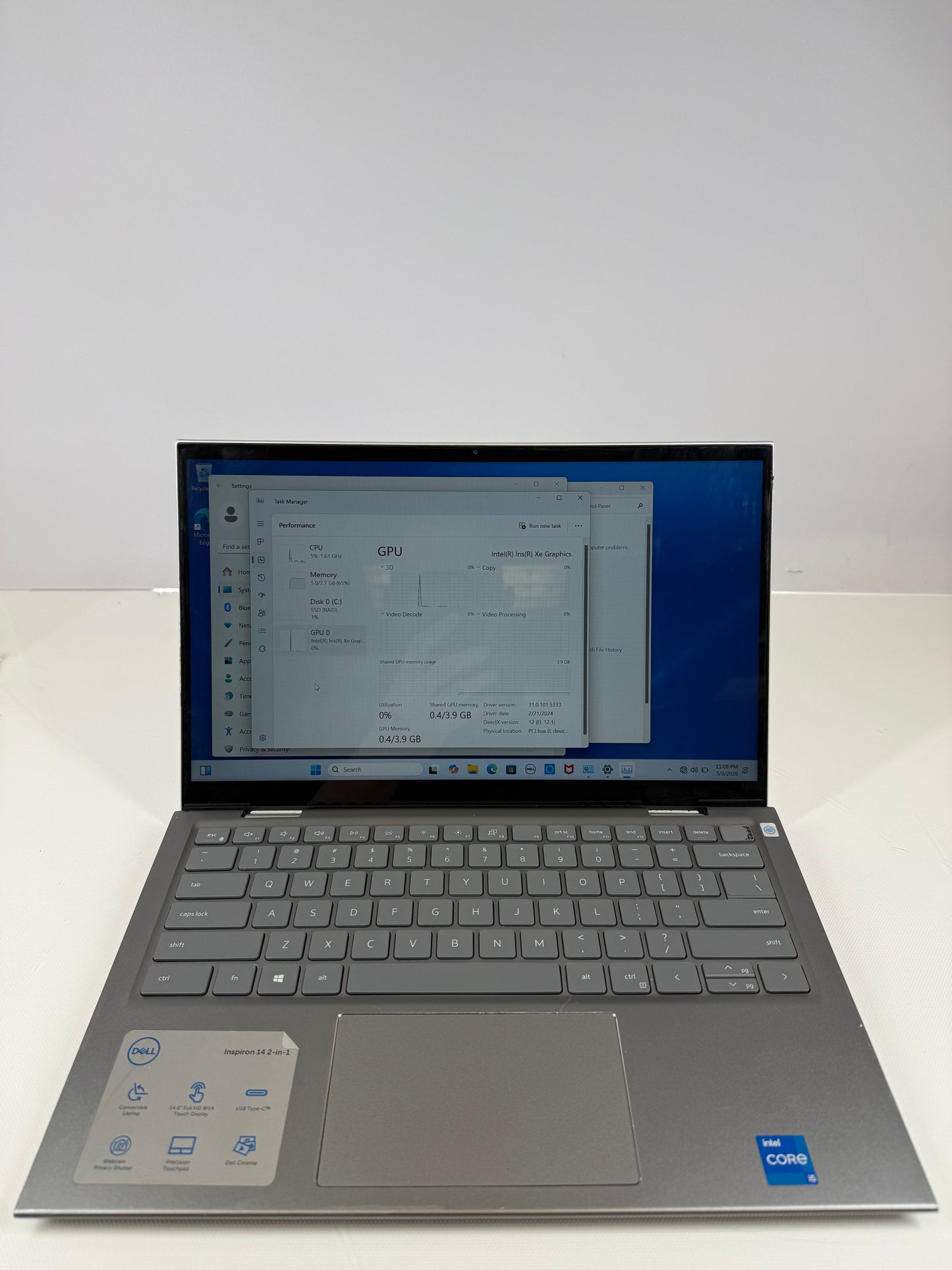 Dell Inspiron 5410 2-IN-1 14" i5-1155G7 1.5GHz 8GB RAM 512GB SSD