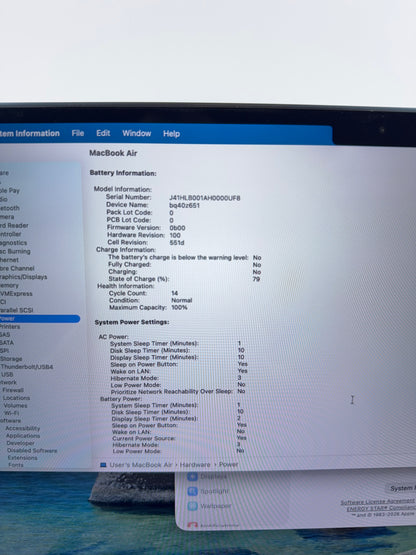 2025 Apple MacBook Air 13" M4 8C GPU 4.5GHz 16GB RAM 256GB SSD MW123LL/A