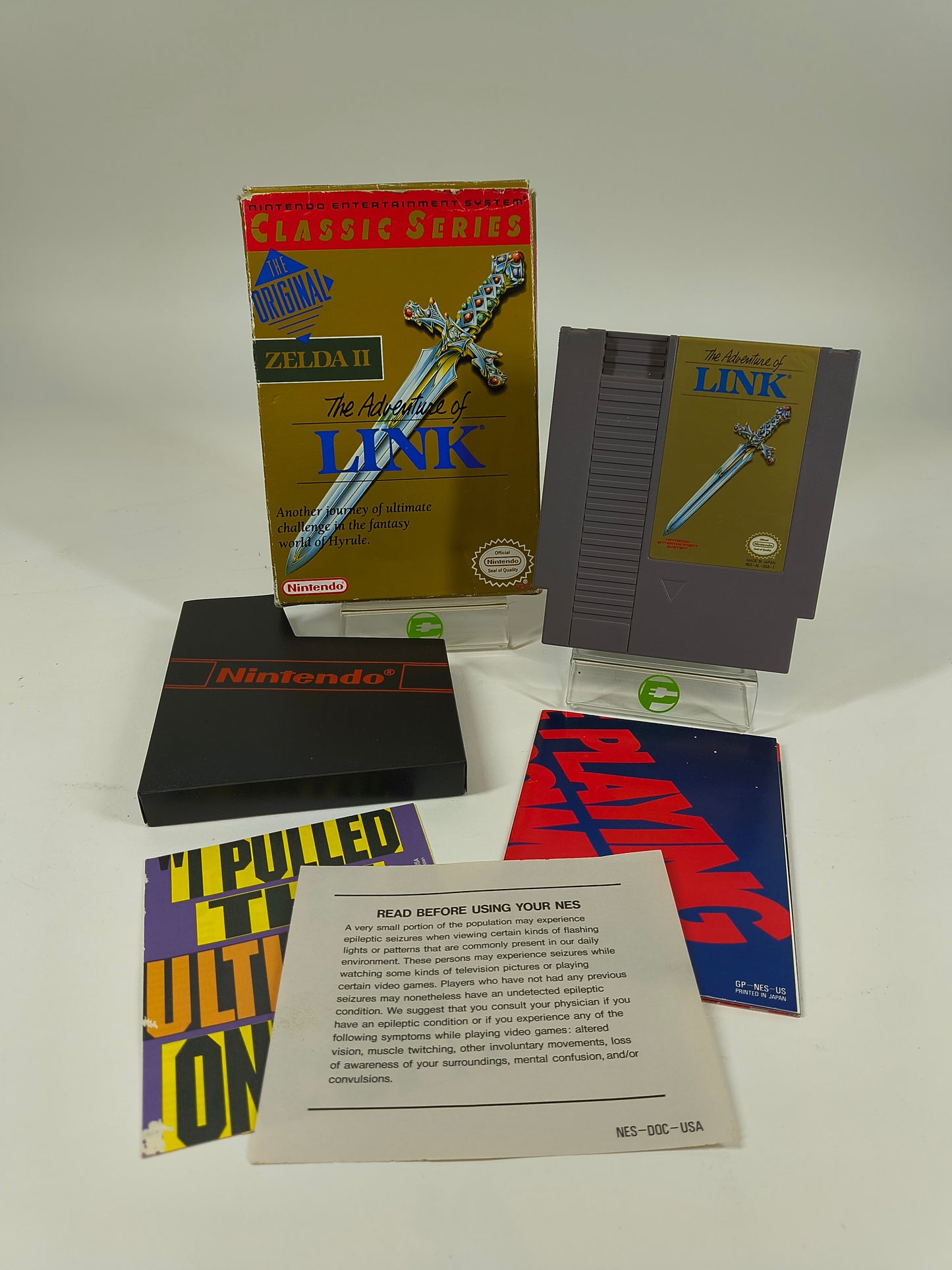 Zelda II The Adventure of Link [Gray Cart] (Nintendo NES, 1992)